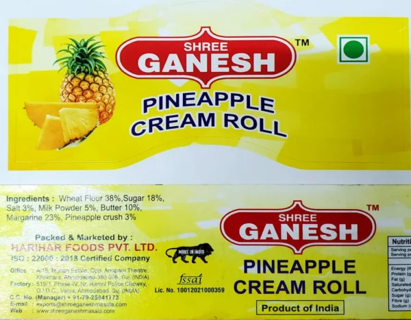 cream roll pineapple 70gx60