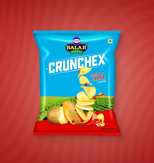 balaji wafers crunchex chilli tadka