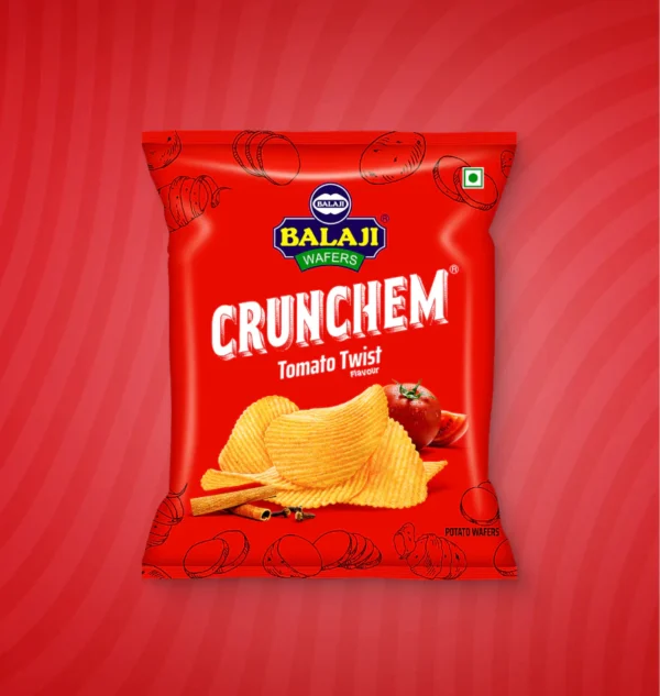 balaji wafer crunchem tomato twist