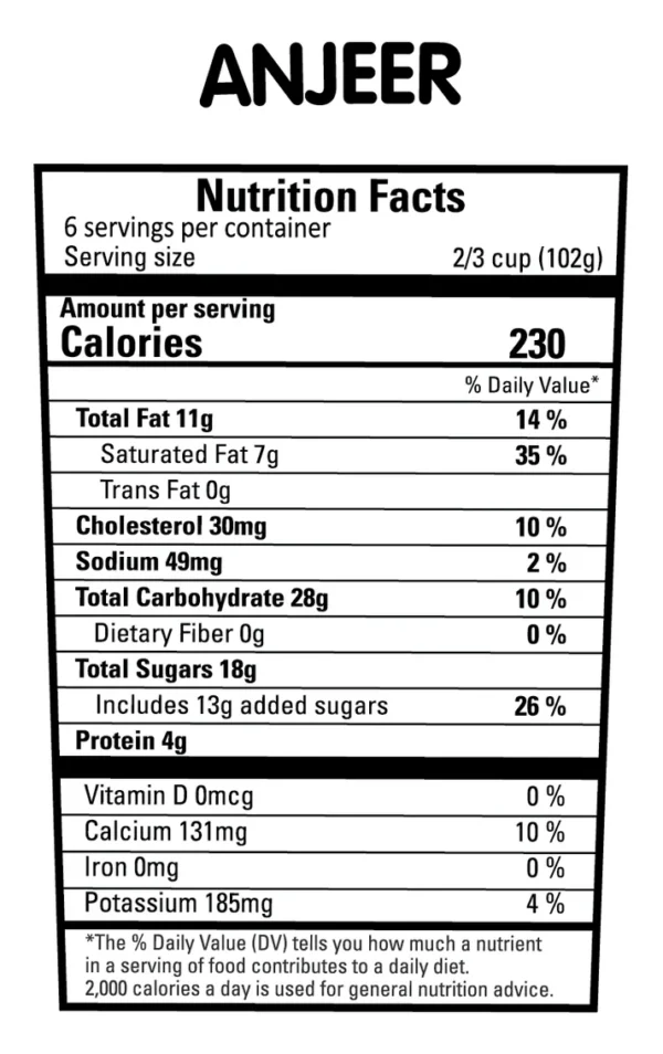 anjeer ice cream 1 ltr